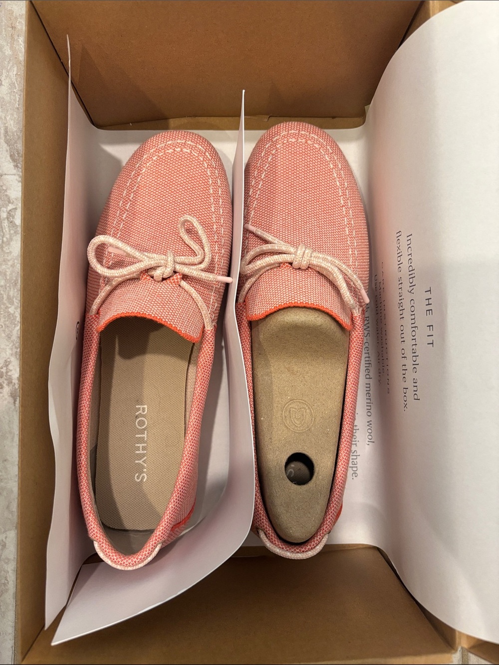 Rothy's Coral Pink Canvas Driving Loafers